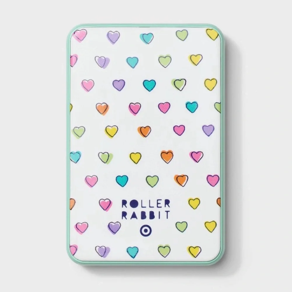 Disco Hearts Wave 5000mAh Power Bank White/Teal - Roller Rabbit x Target